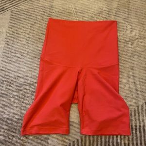 Old Navy coral maternity biker shorts size small